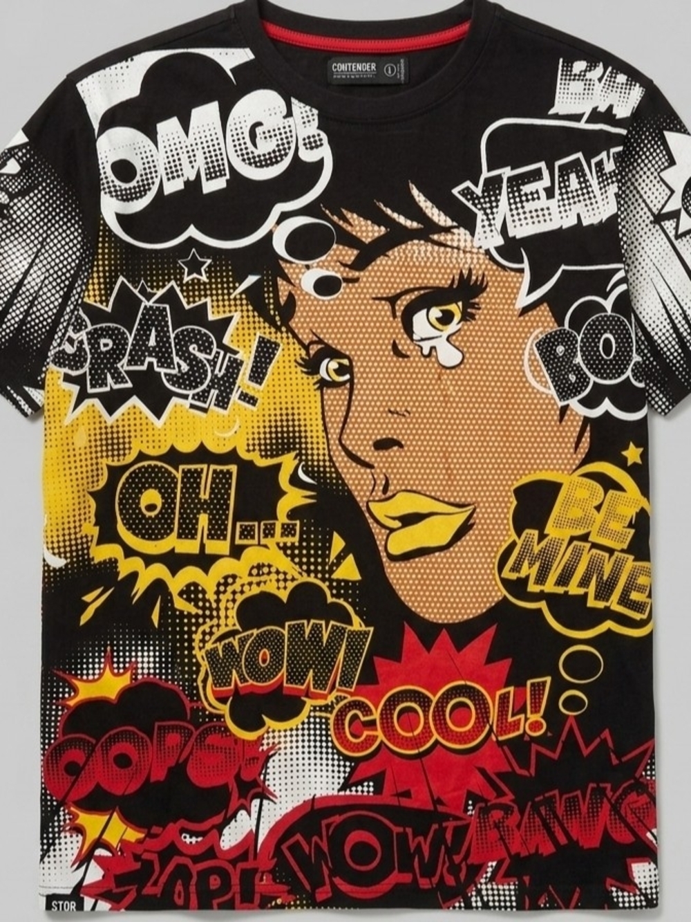 [[Contender]] Mens Pop Art Comic Book Graphic Tee